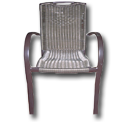 Aluminum Coffee Rattan Chair HY19