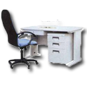 Office Table Set W/ Pedestal Cabinet T-0100