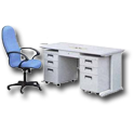 Office Table Set W/ Pedestal Cabinet T-0150